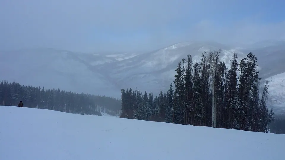 Paisaje de montaña desde las pistas de Vail, Colorado.