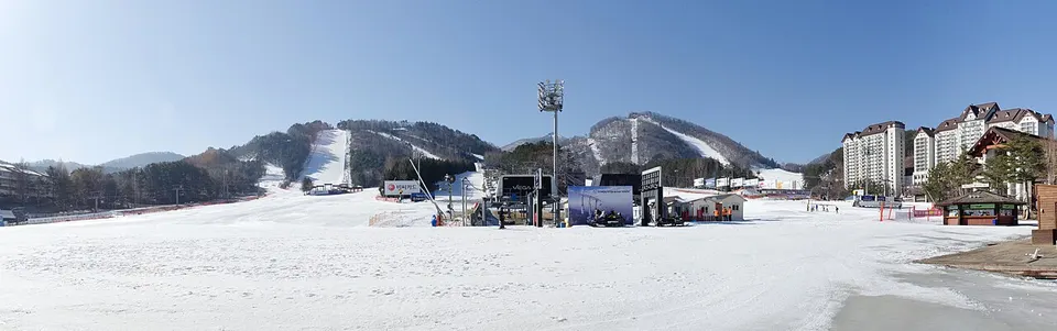 Panorámica de las pistas de Yongpyong.